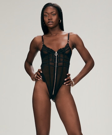 Hunkemöller Body 'Sable' in Schwarz: Vorderseite