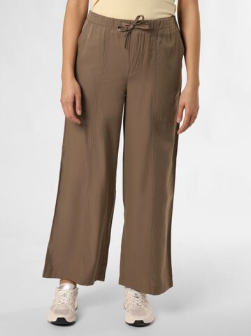 Marie Lund Wide leg Pleat-Front Pants ' ' in Grey: front