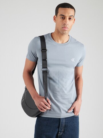 Calvin Klein Jeans Majica 'ESSENTIAL' | siva barva: sprednja stran