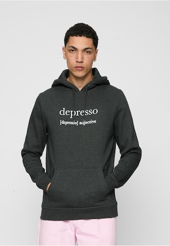 MT Men Sweatshirt 'Depresso' in Grau: Vorderseite