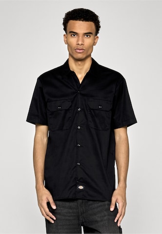 DICKIES Rovný strih Košeľa 'Work' - Čierna: predná strana