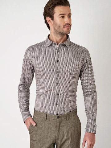 DESOTO Slim fit Overhemd in Grijs: voorkant
