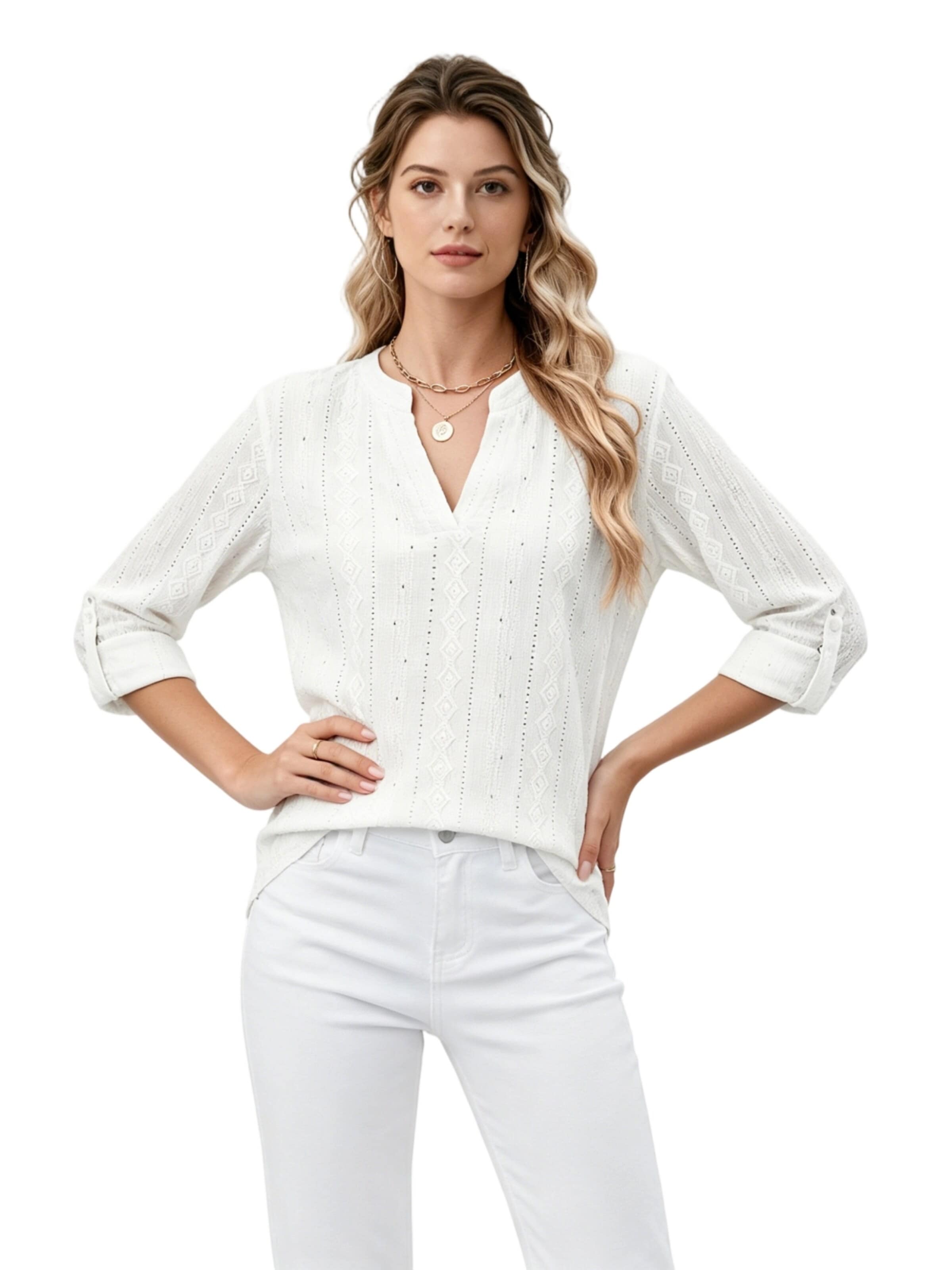 Yesfashion Bluse‌‌ in Weiß