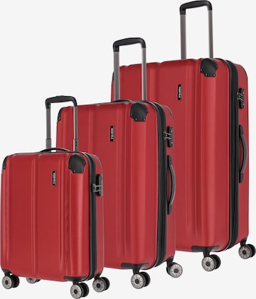 TRAVELITE Suitcase Set in Red: front