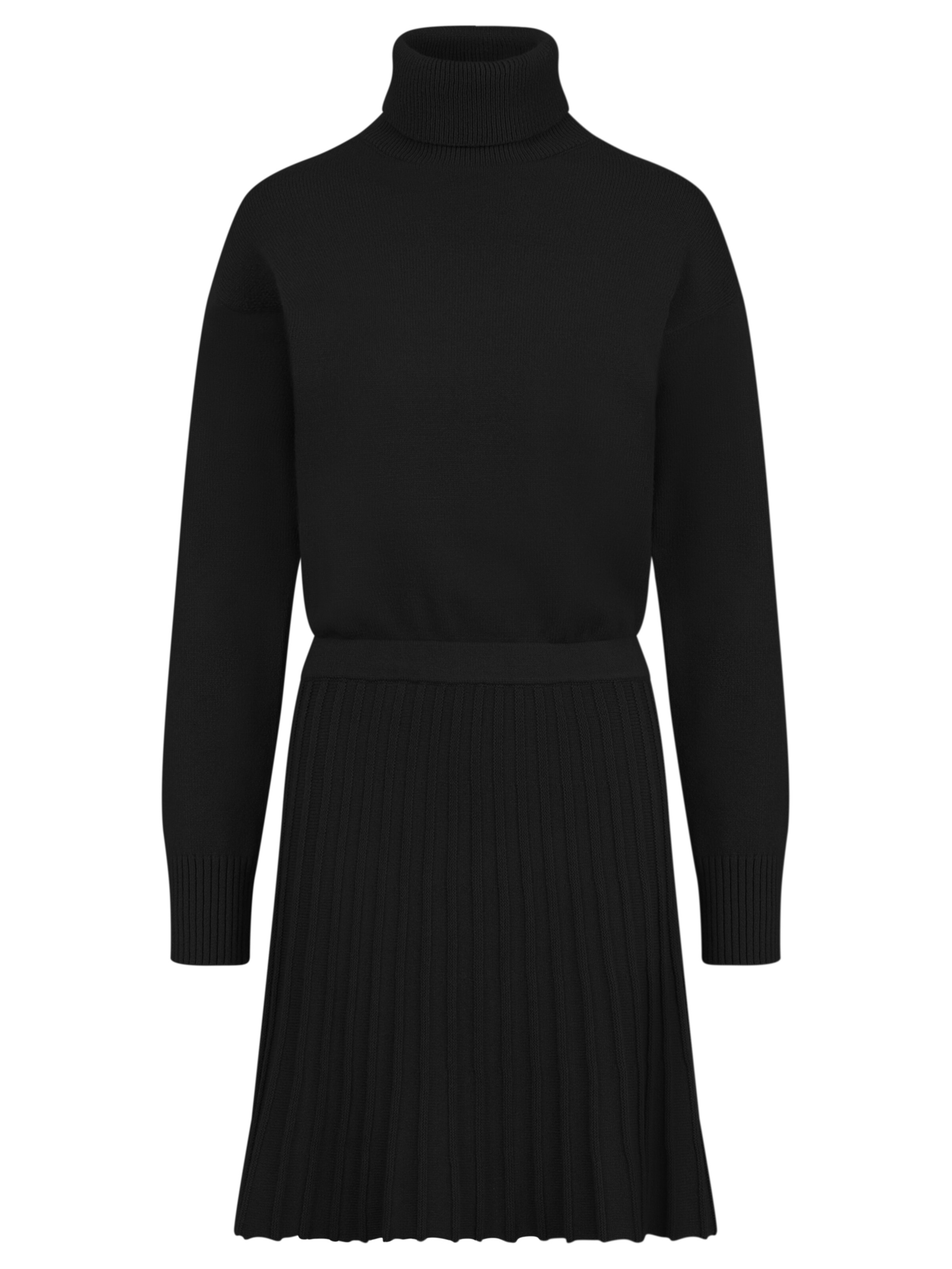 APART Strickkleid in Schwarz: Vorderseite