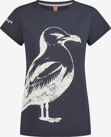 T-shirt 'Ülk' salzhaut en bleu : devant