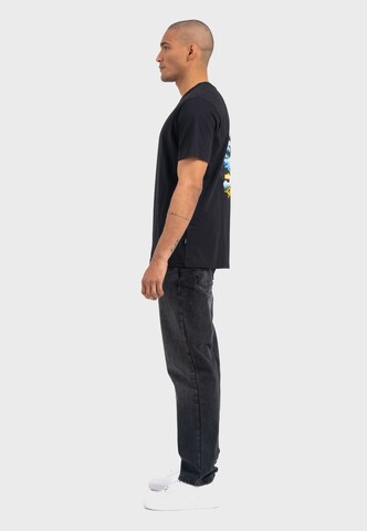 Oldskull Shirt 'Retro Pixel Wave Logo Graphic' in Black