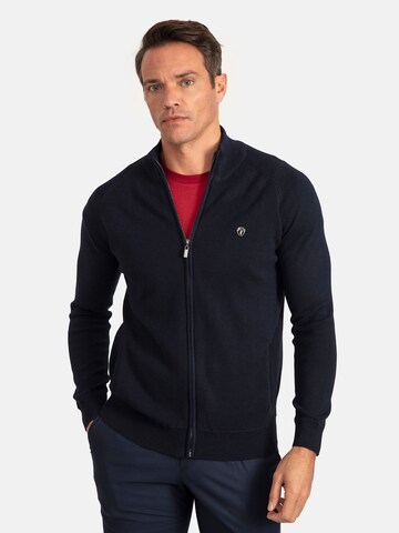 Jacey Quinn Knit cardigan in Blue: front