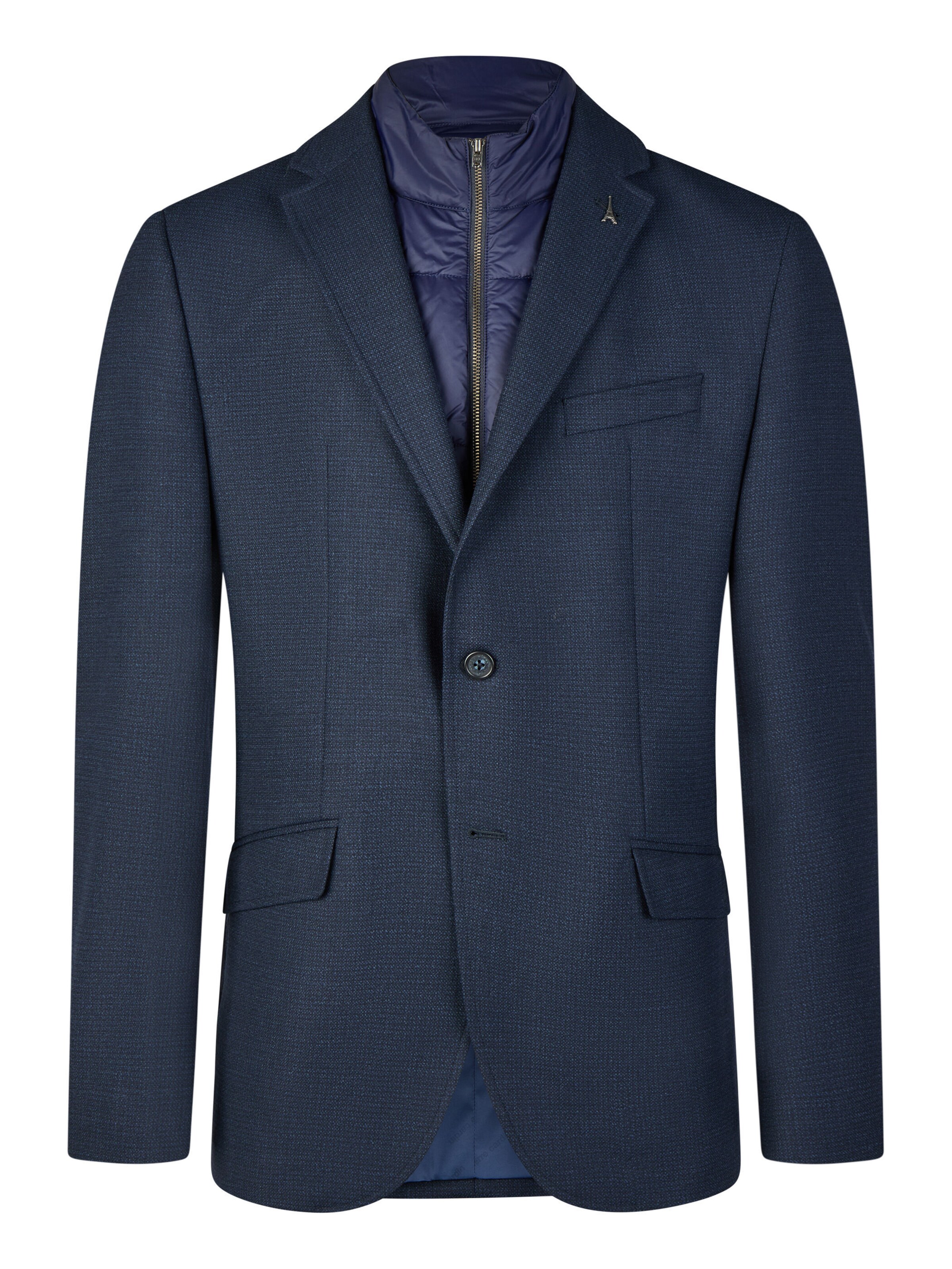 PIERRE CARDIN Slim fit Business-colbert 'Lucas' in Blauw: voorkant