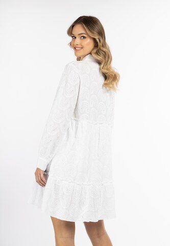 DreiMaster Vintage - Vestido camisero en blanco