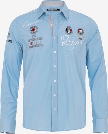 Redbridge Slim fit Button Up Shirt in Blue: front