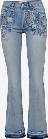 KOROSHI Flared Jeans in Blauw: voorkant