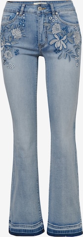 KOROSHI Flared Jeans i blå: framsida