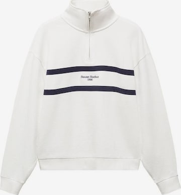 MANGO TEEN Sweatshirt 'Barca' in Wit: voorkant