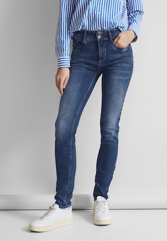 Coupe slim Jean 'Free To Move' STREET ONE en bleu : devant