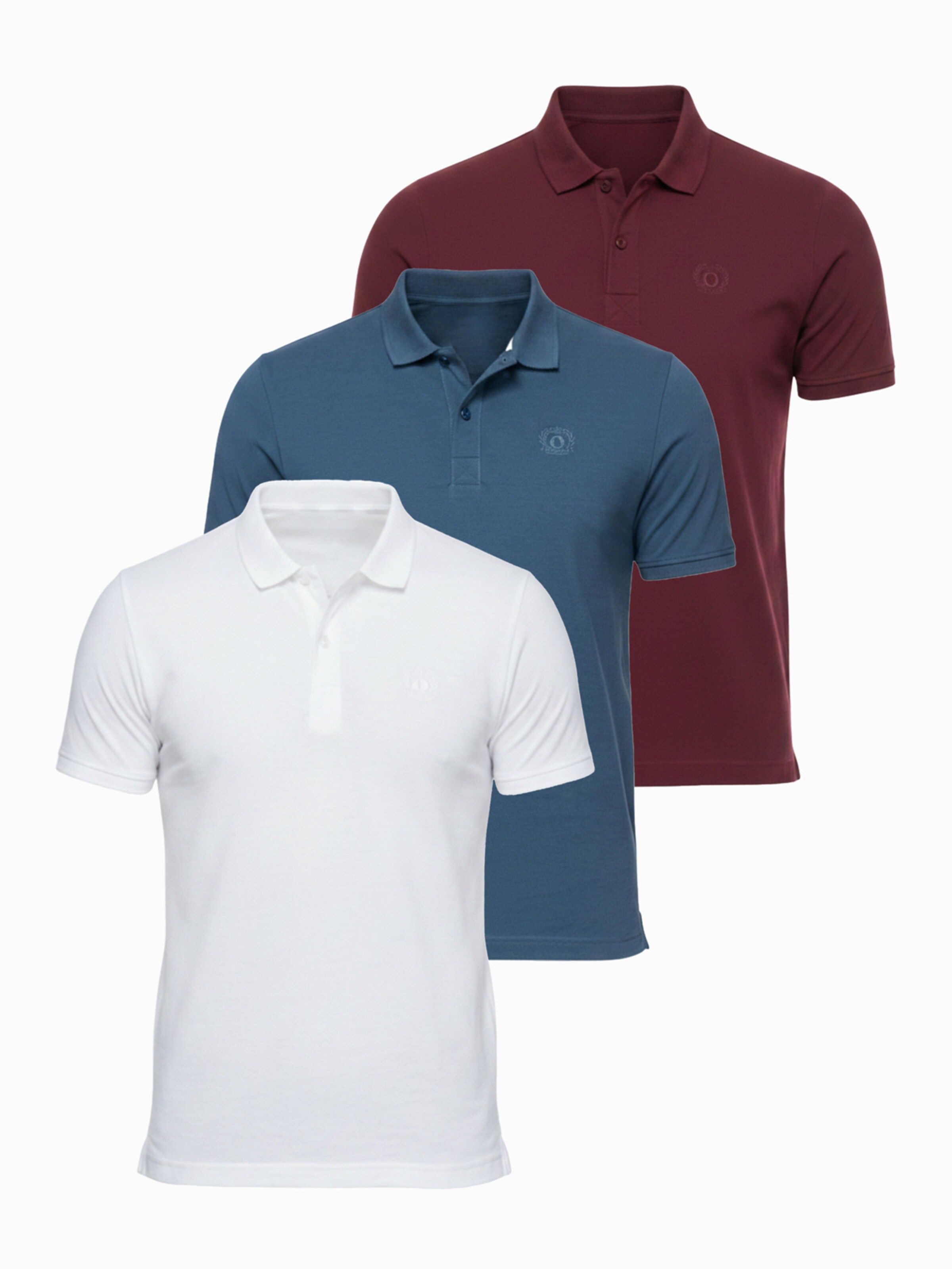 Ombre Poloshirt in Mischfarben: Vorderseite