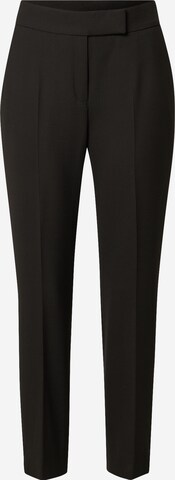 s.Oliver BLACK LABEL Tapered Pleated Pants 'Sue' in Black: front