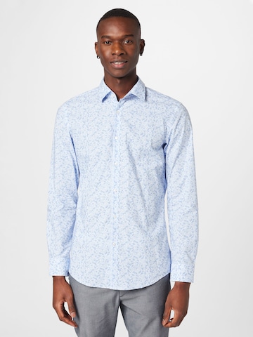 HUGO Red Regular fit Button Up Shirt 'Kenno' in Blue: front