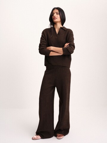 Pantalons de tailleur The Set en marron : devant