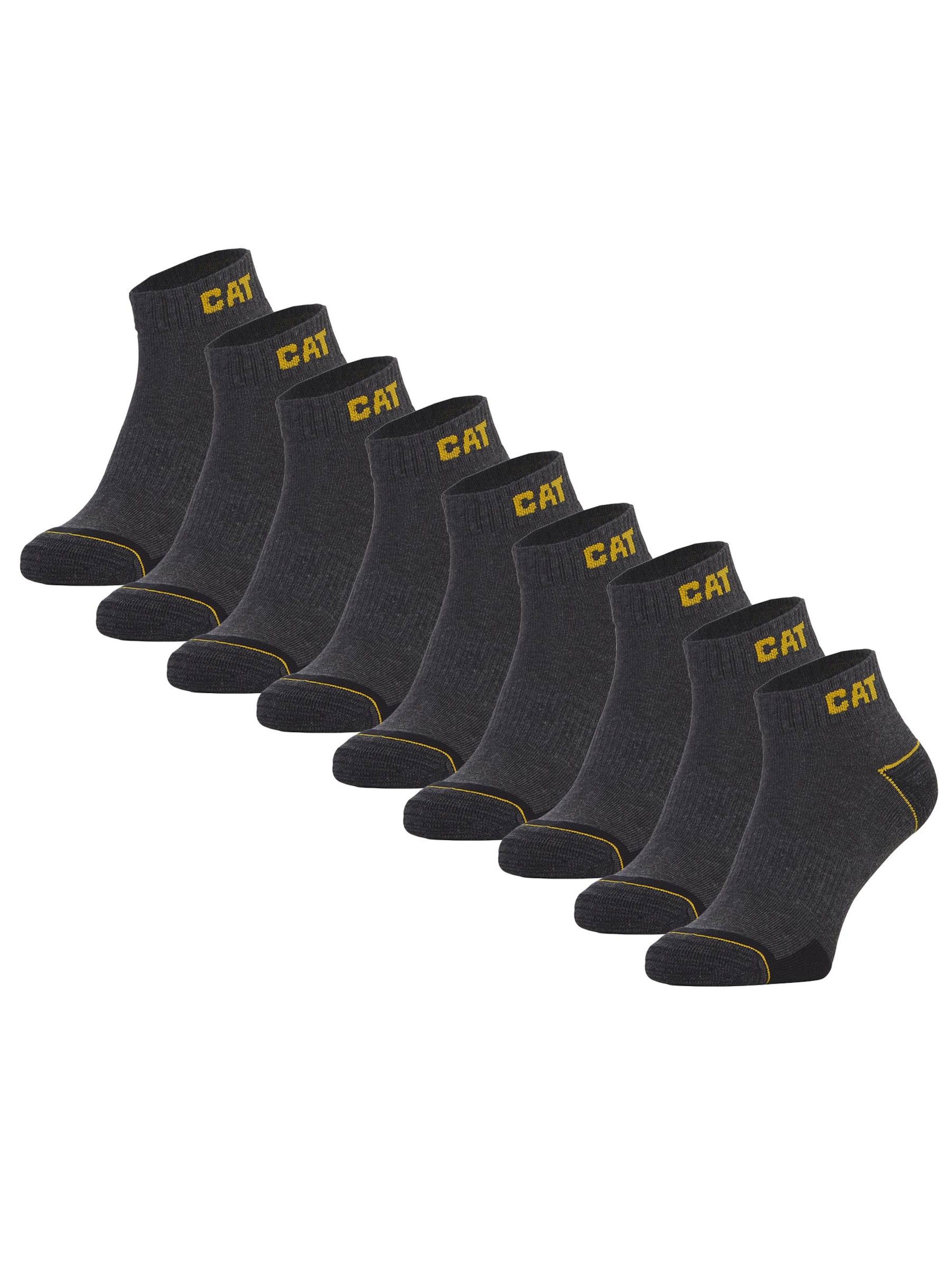 CATERPILLAR Enkelsokken 'CAT Enkelsokken Heren Work Sneakers 9-paar Korte Werksokken' in Grijs: voorkant