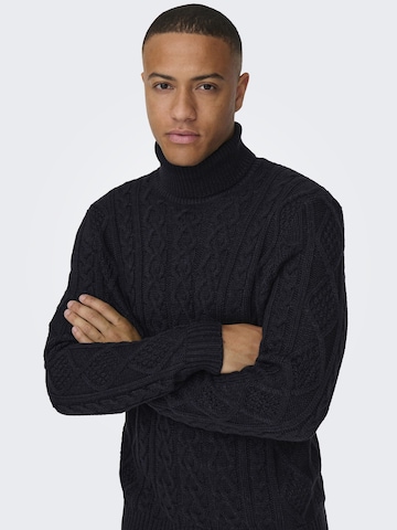 Only & Sons Sweater 'Rigge' in Black