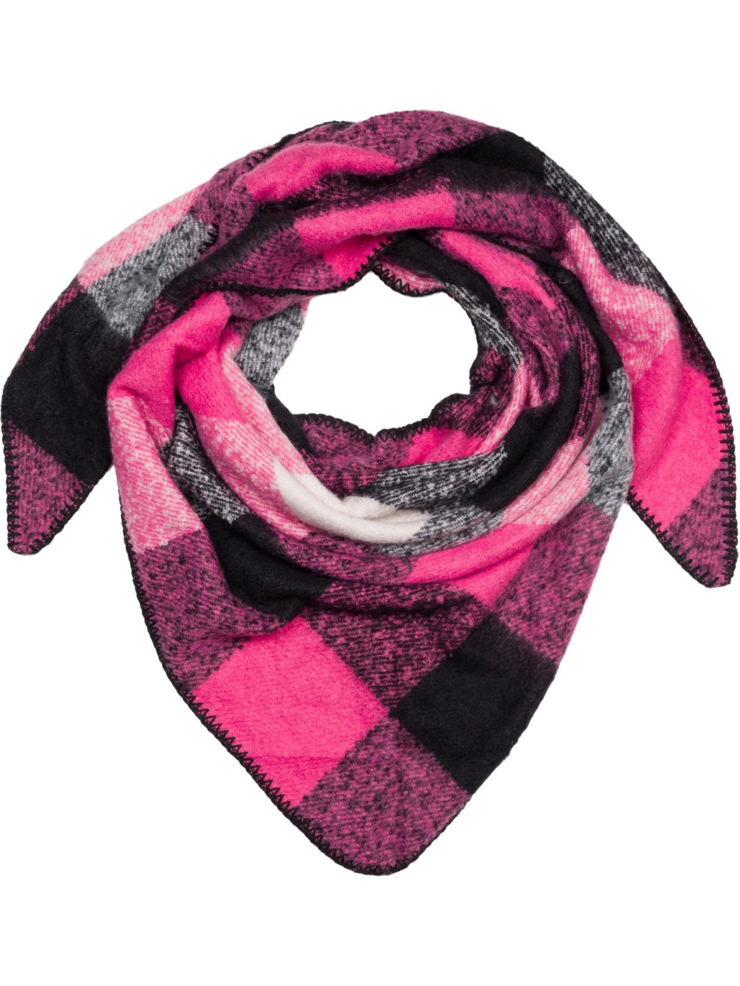 styleBREAKER Tuch 'Web Dreiecktuch Kariert'‌‌ in Pink: Vorderseite