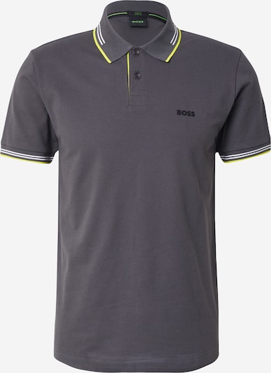 BOSS Koszulka 'Paul' w kolorze ciemnoszary / neonowa zieleń / czarny / białym, Podgląd produktu