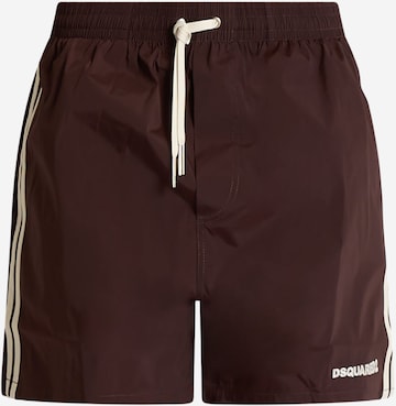 DSQUARED2 - Calções de banho em castanho: frente