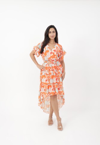 Robe Elara en orange : devant
