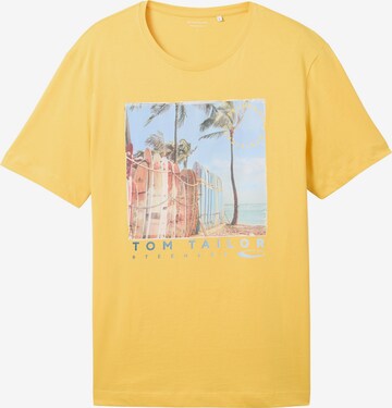 T-Shirt TOM TAILOR en jaune : devant