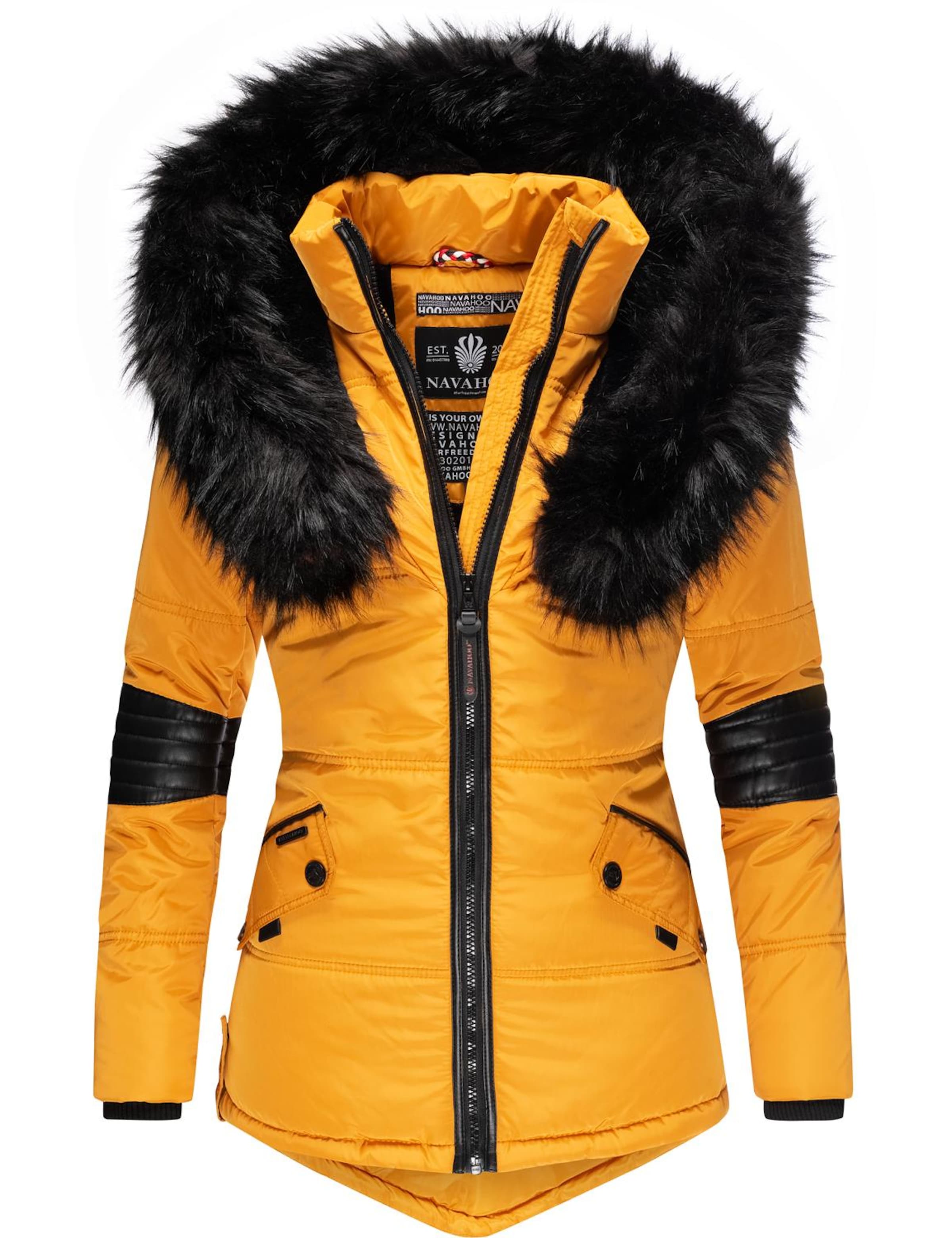 NAVAHOO Χειμερινό μπουφάν 'Nirvana' σε κίτρινο: μπροστά