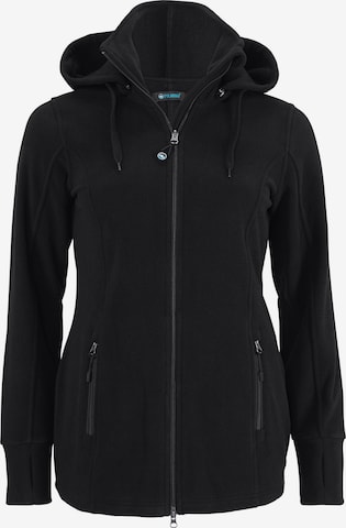 POLARINO Fleecejacke in Schwarz: Vorderseite