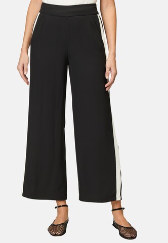 zero Wide leg Broek in Zwart: voorkant