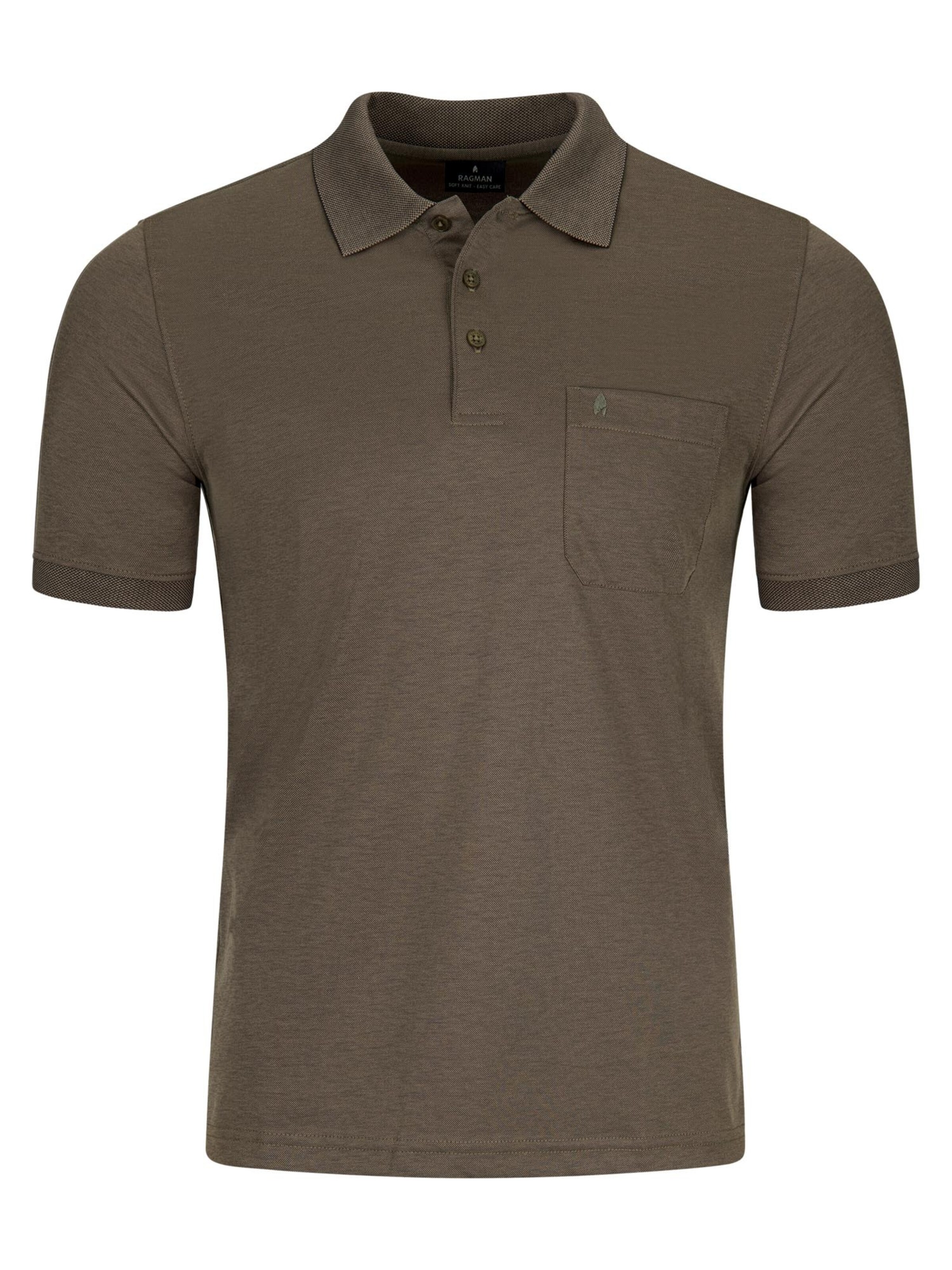 Ragman Shirt 'Basic' in Brown: front