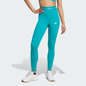 ADIDAS PERFORMANCE Skinny Sports trousers 'Stash' in Green: front
