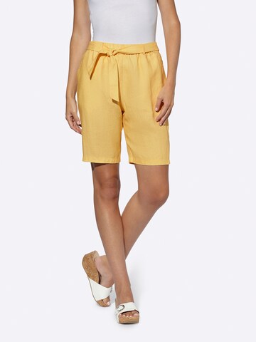 heine Regular Trousers in Yellow: front