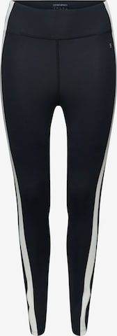 Coupe slim Pantalon de sport ESPRIT en noir : devant