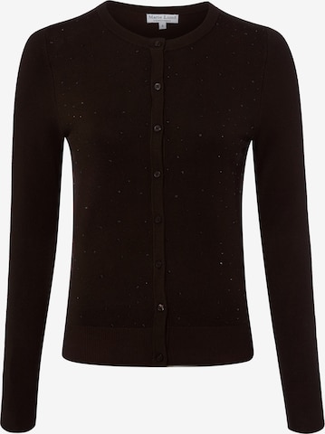 Marie Lund Gebreid vest in Bruin: voorkant