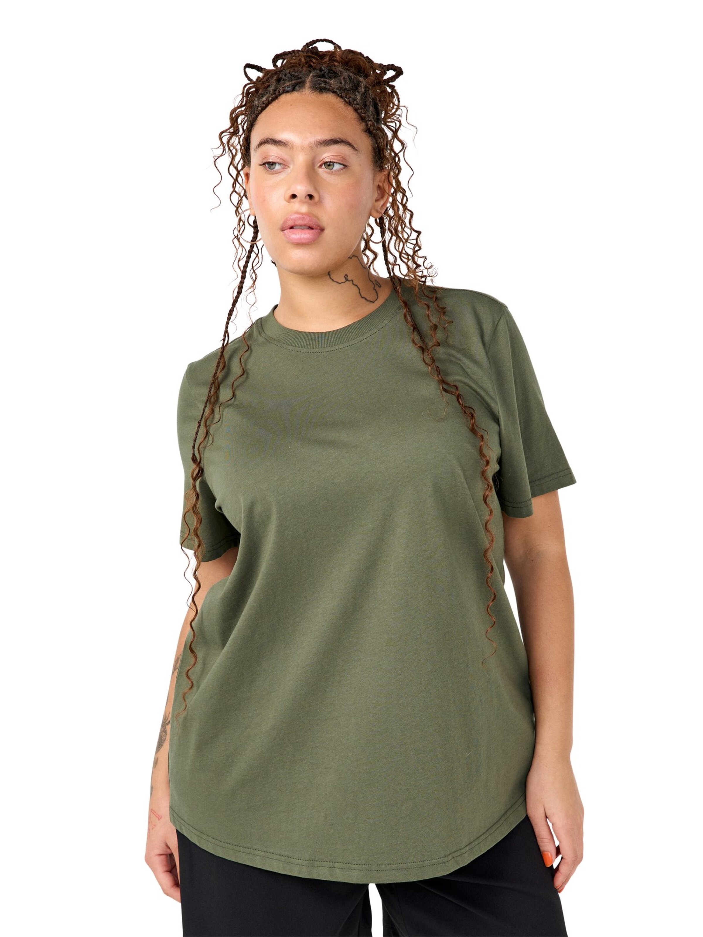 Zizzi Koszulka 'CHARLIN' w kolorze zielony: przód