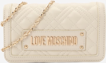 Sac à bandoulière Love Moschino en beige : devant