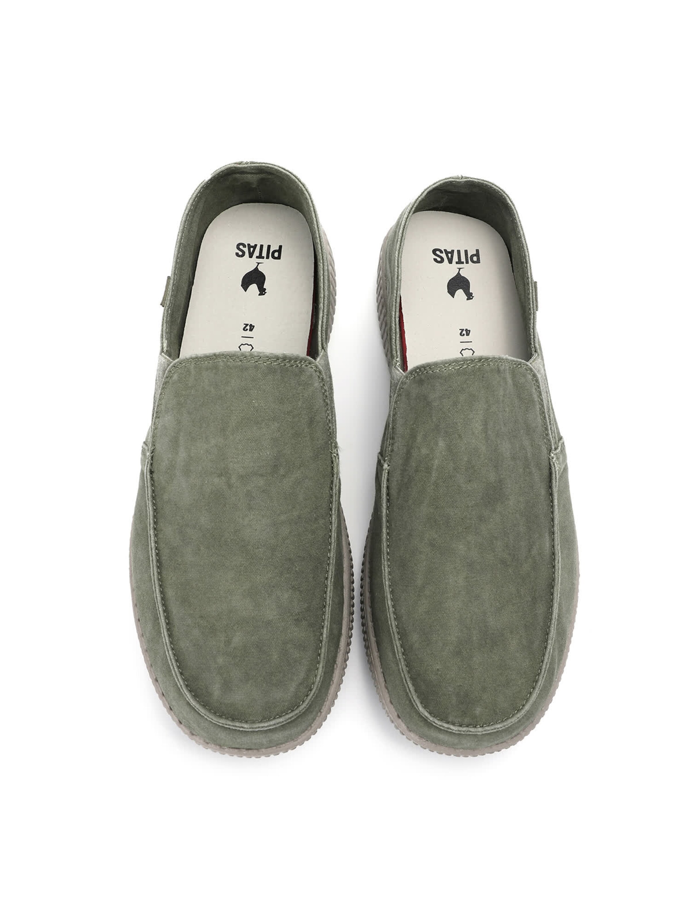 Walk In Pitas Moccasin in Green: top