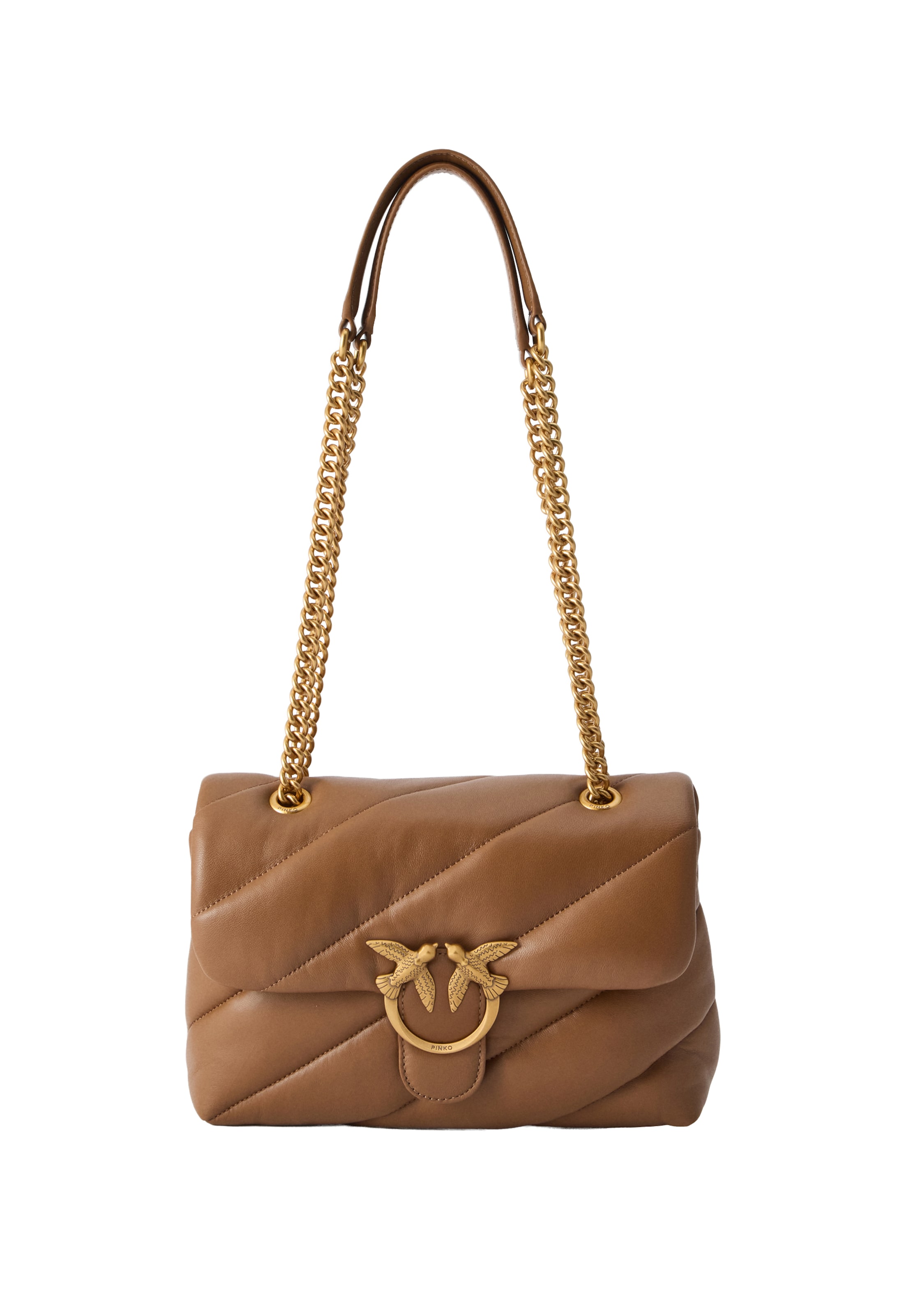 Sac bandoulière 'Love Bag' PINKO en marron : devant