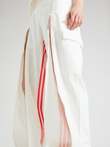 ADIDAS SPORTSWEAR Tapered Workout Pants 'Dance All-gender Versatile Woven Cargo Bottoms' in White