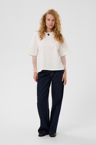 CULTURE - Camisa 'CUColum' em branco