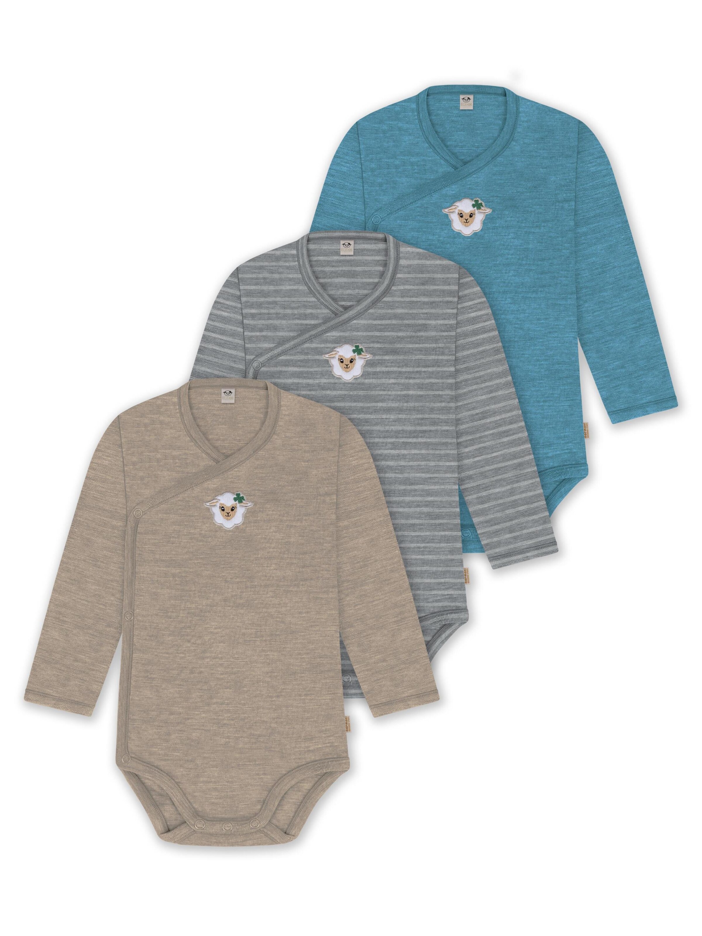 Barboteuse / body normani en gris : devant