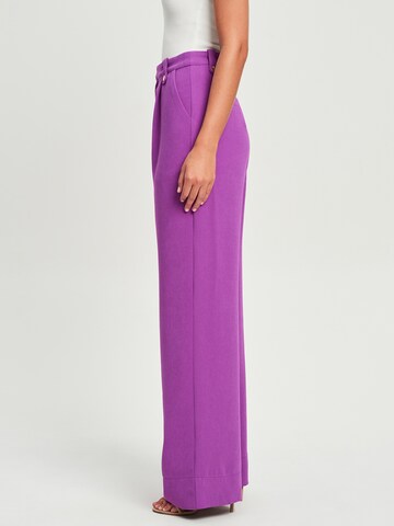 Wide Leg Pantalon Tussah en violet