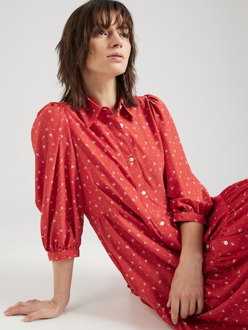LEVI'S ® Рокля тип риза 'Cynthia Midi Dress' в червено
