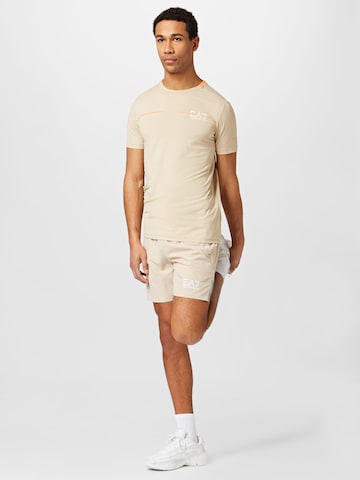 regular Pantaloni sportivi di EA7 Emporio Armani in beige