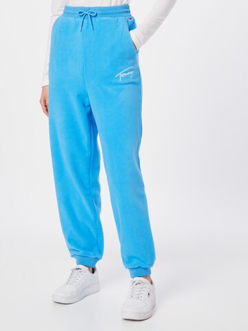 Tommy Jeans Tapered Trousers in Blue: front