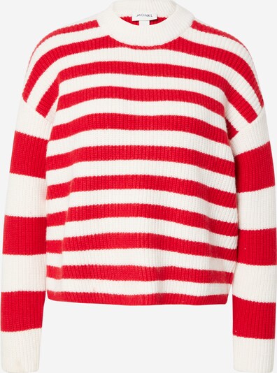Monki Pullover 'Moa' in rot / weiß, Produktansicht